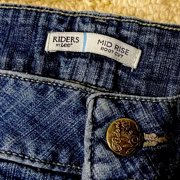 Riders by Lee 5 pocket curvy jeans wide leg button & zip fly stretch bootcut 16M - Picture 2 of 7